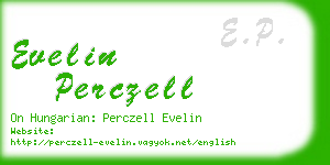 evelin perczell business card